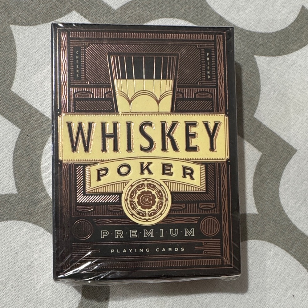 Gold and Brown Barrel Design Playing Cards